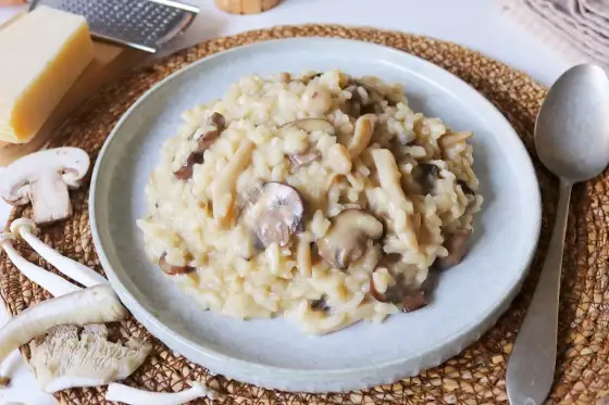 Risotto de setas cremoso y lleno de sabor, paso a paso